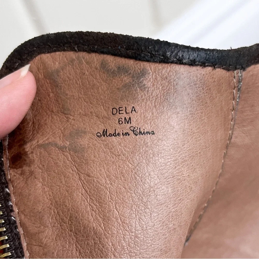 Donald J Pliner Dela Vintage Suede Riding Boot Size 6